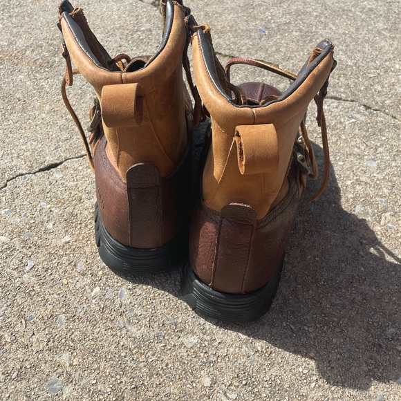 Polo Ralph Lauren Andres iii Lace Up buckle combat boots Sz 8 1/2 - Picture 7 of 10